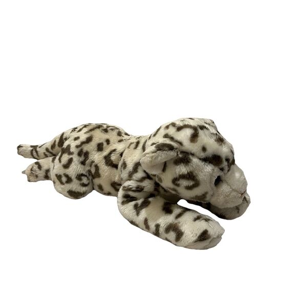 Animal Alley Snow Leopard Plush Stuffed Animal Realistic Weighted Toys R Us 2000 - Picture 1 of 10